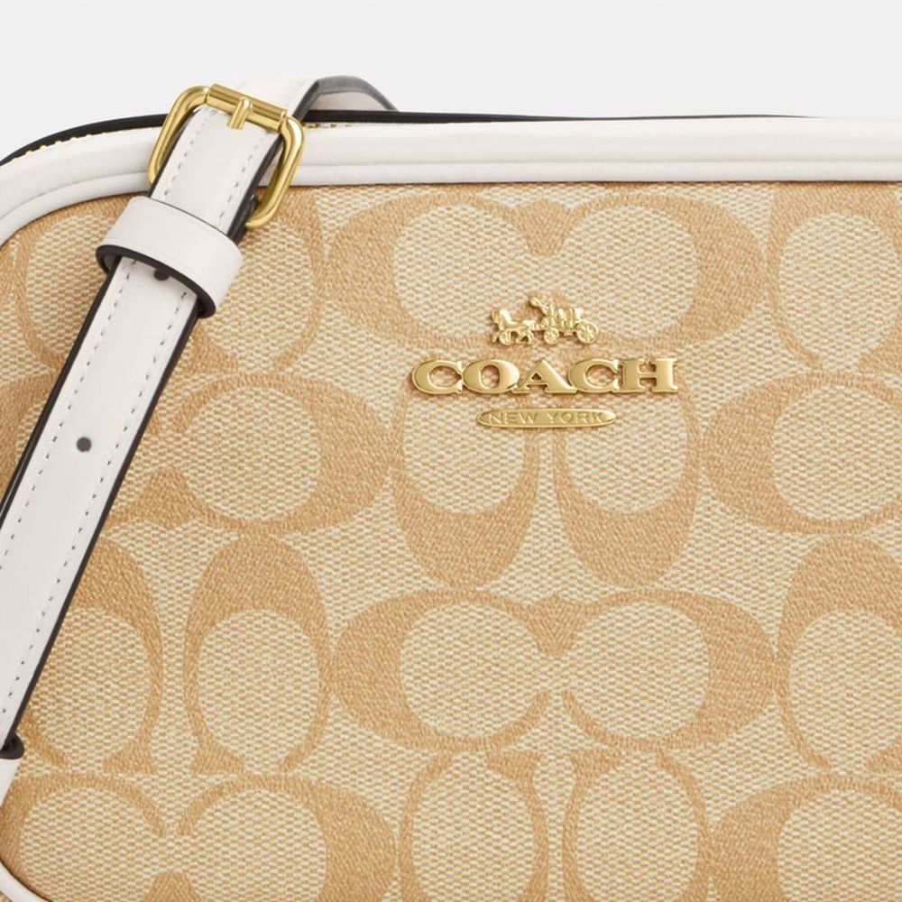 NWT Coach Outlet Mini Jamie Camera Bag In Signature Canvas - Picture 4 of 6